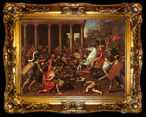 framed  Nicolas Poussin The Conquest of Jerusalem, ta009-2